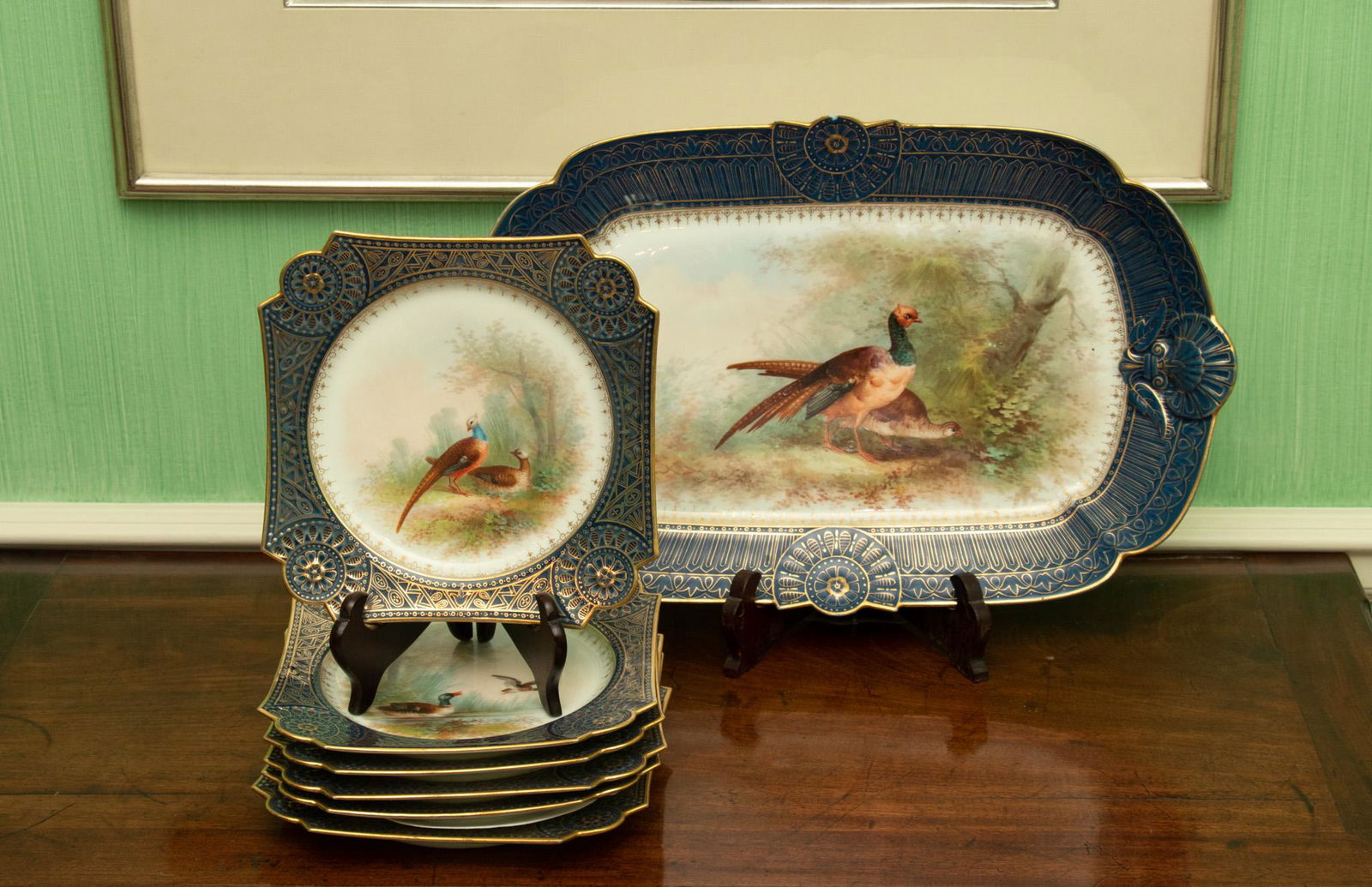 Charles Field Haviland Porcelain Game Bird Plates & Tray, For Gerard, Dufraisseix & Morel (Limoges) (1 of 3)