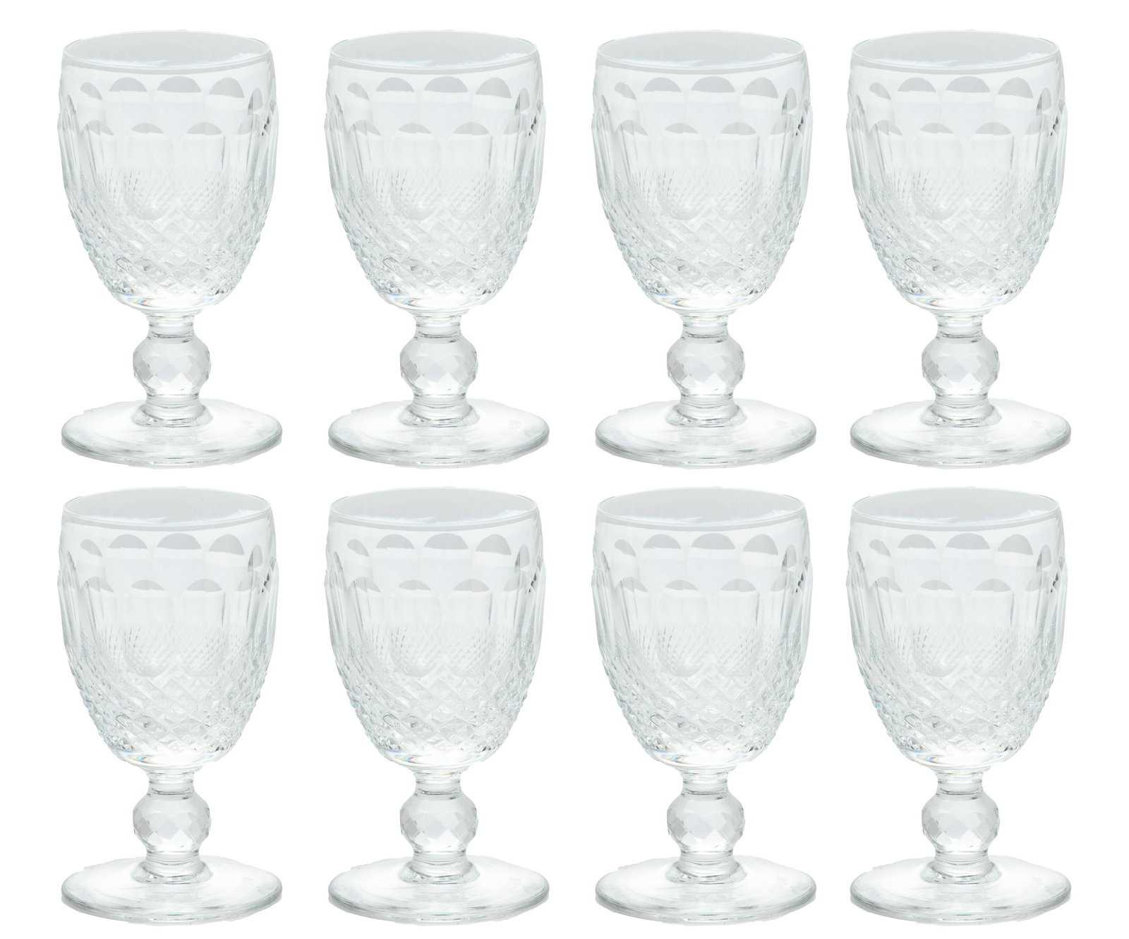 Waterford (Irish, 1783) 'Colleen' Crystal Sherry Glasses, H 4.75'' Dia. 2.25'' 8 pcs (1 of 5)