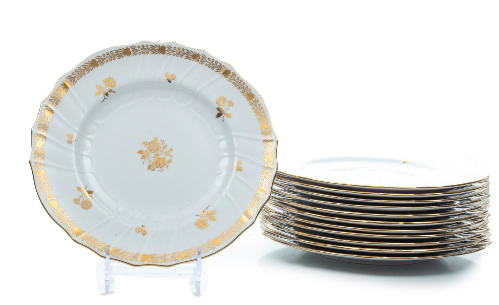 Copeland Spode Porcelain Service Plates, Retailed By Tiffany Dia. 10.5'' 11 pcs (1 of 2)