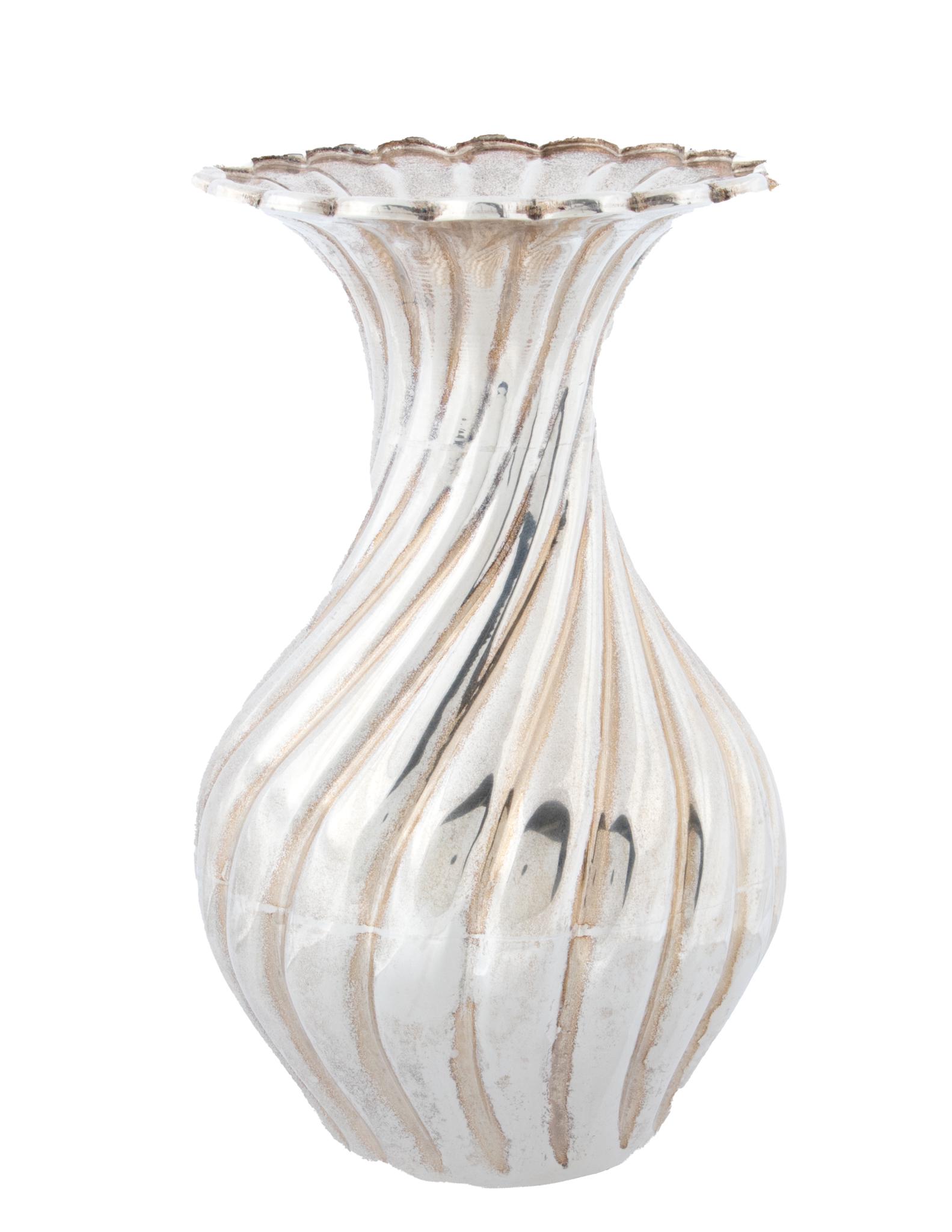SK  900 Sterling Silver Vase, C. 1900, H 6.75'' Dia. 4'' 9.96t oz (1 of 4)