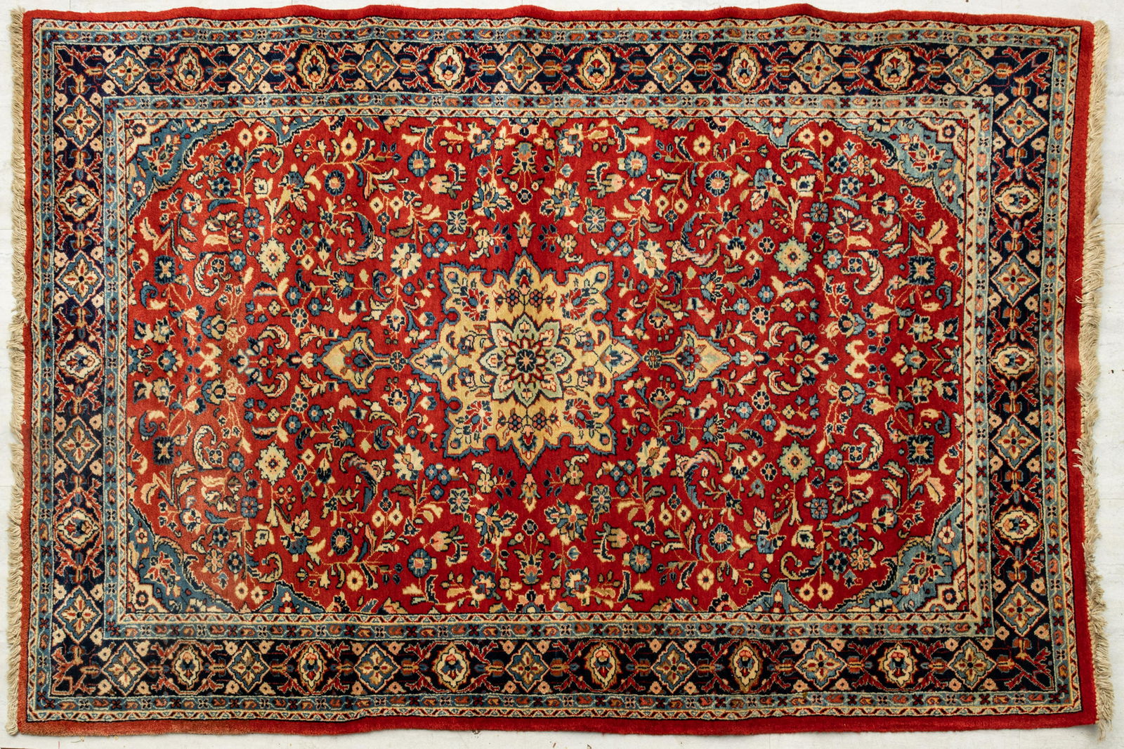 Persian Sarouk Handwoven Wool Rug, C. 2000, W 4' L 6' 7'' (1 of 2)