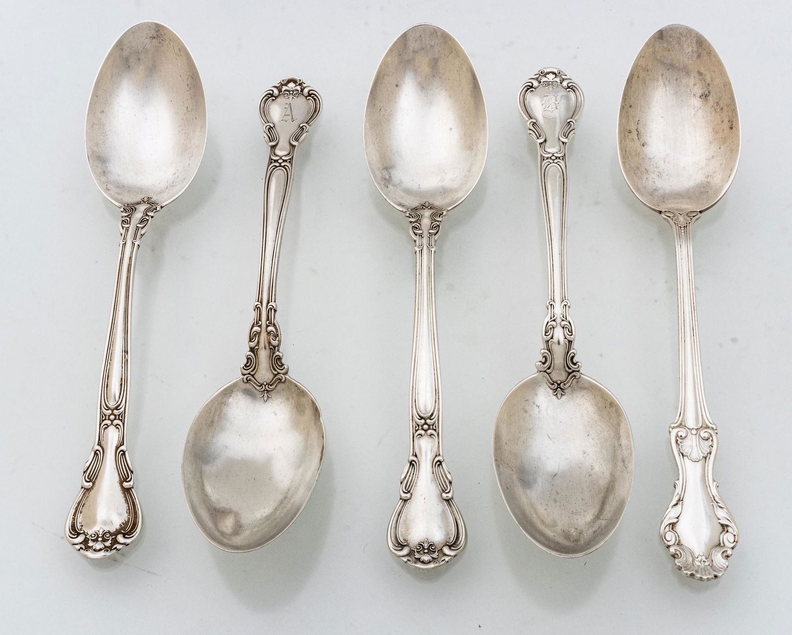 Gorham "Chantilly"  Sterling Silver Serving Spoons (4) + 1 Other 5 pcs (1 of 2)