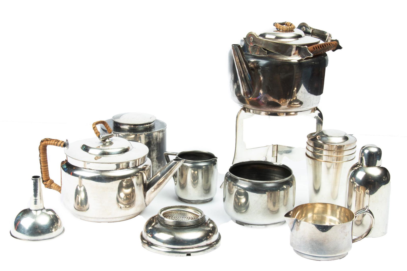 Barrett & Sons, Piccadilly, London Silver Plate Traveling Food Set, In Case C 1900 13 Pcs. (1 of 6)