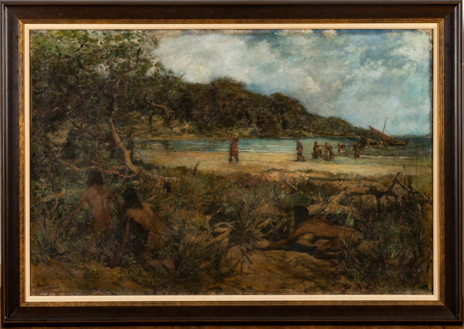 Otto Sinding (Norway/German, 1842-1909) Oil On Canvas, H 40'' W 60'': Otto Sinding (Norway/German, 1842-1909) Oil On Canvas, H 40'' W 60'' Signed to the lower left. Frame measures H 47" x L 67".