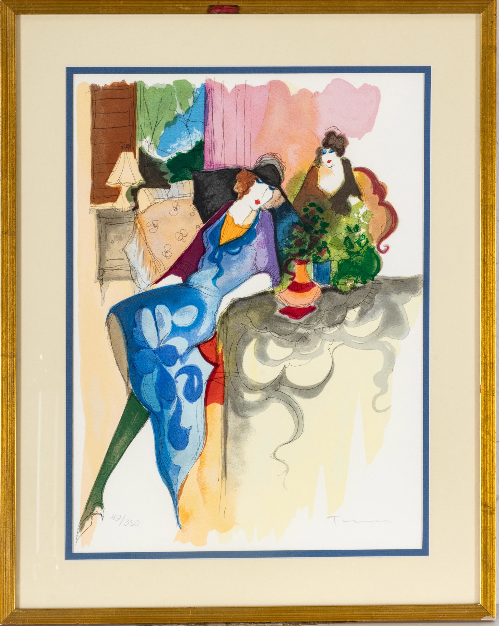 Itzchak Tarkay (Israeli, 1935-2012) Lithograph In Colors, On Wove Paper: Itzchak Tarkay (Israeli, 1935-2012) Lithograph In Colors, On Wove Paper Signed and numbered 42/350.