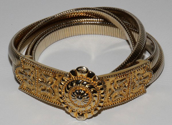JUDITH LEIBER BELT, L 27" OVERALL: JUDITH LEIBER BELT, L 27" OVERALL:Stamped.