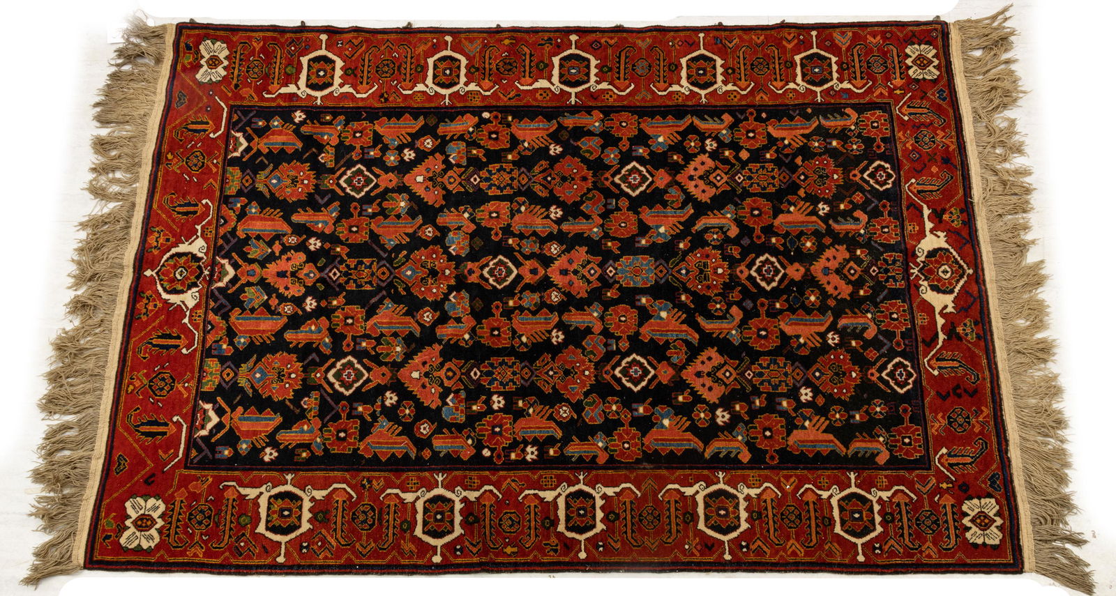 Caucasian Handwoven Wool Rug, W 55'' L 78'' (1 of 2)
