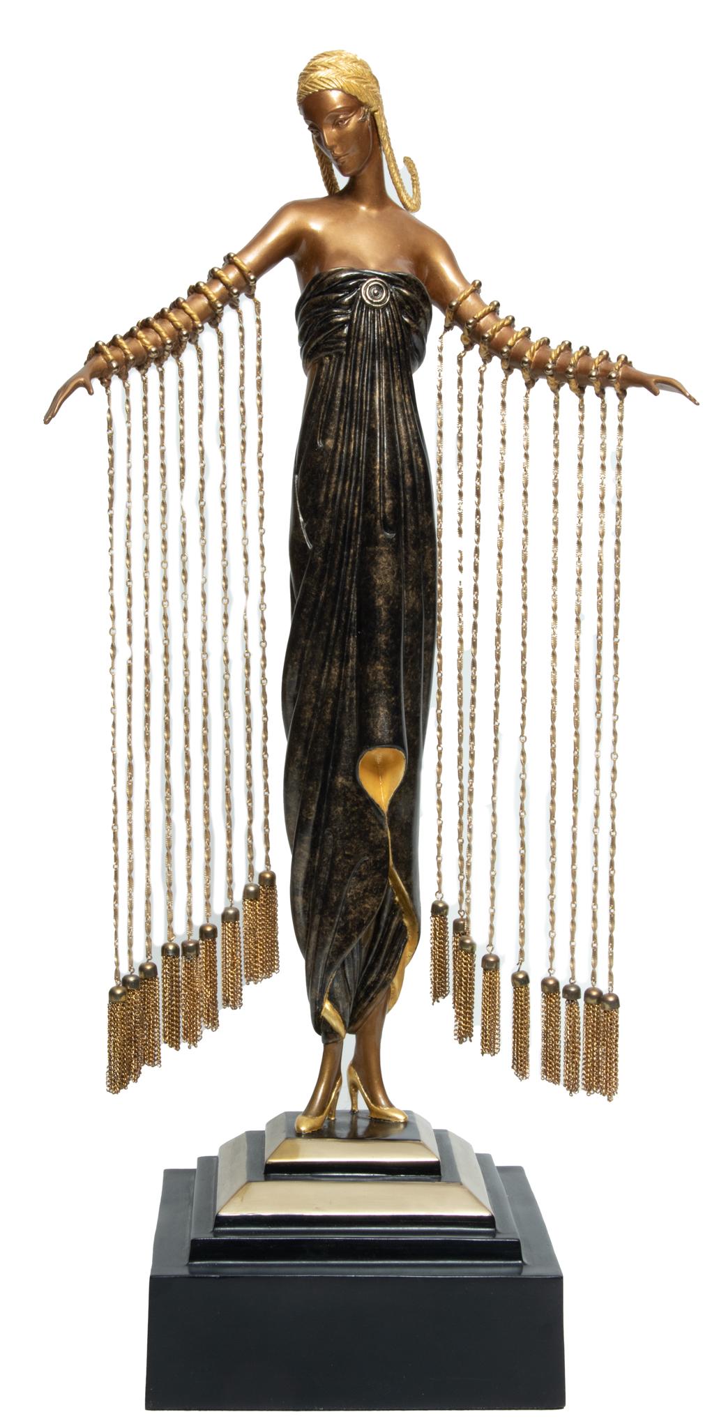 Erte (New York/Russian, 1892-1990) Bronze Sculpture, 1990, Zobeide, H 21'' W 10'' Depth 6.5'' (1 of 7)