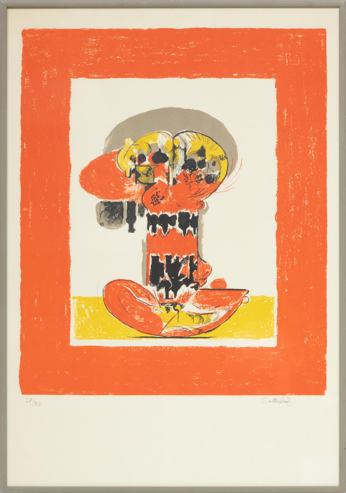 Graham Sutherland (British, 1903-1980) Lithograph In Colors On Wove Paper, Untitled, H 22.75'' W (1 of 4)