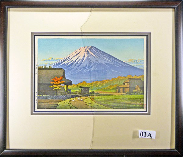 KAWASE HASUI COLOR WOOD BLOCK PRINTS, 4 PCS.: KAWASE HASUI (JAPAN 1883-1957), COLOR WOOD BLOCK PRINTS, 4 PCS., 20 THC:includes: 'Autumn At Funatsu' and dated 1953 in left hand margin; signed Kawasi Hasui with round red seal reading: 'Sui', lower 