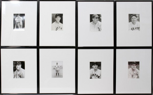 GEORGE BURKE VINTAGE BASEBALL PHOTOS, C1935-40: GEORGE BURKE VINTAGE BASEBALL PHOTOS, HALL OF FAME PLAYERS, C1935-40, 15 PCS, H 5 1/2", W 3 1/2":black and white photos of Hall Of Fame players and include: Lou Gehrig (NY Yankees), Lefty Grove (Bosto