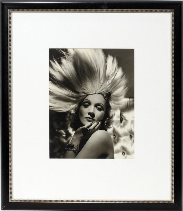 GEORGE HURRELL PHOTOGRAPH, 12 3/4" X 9 3/4", : GEORGE HURRELL (1904-92), PHOTOGRAPH, 12 3/4" X 9 3/4", 'MARLENE DIETRICH':Photographed by Hurrell. Not signed. Size is image. George Hurrell, American, 1904-1992.