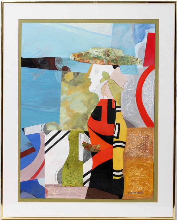 MAX PAPART GOUACHE, "IN THE AFTERNOON": MAX PAPART (FRENCH 1911-1994), GOUACHE, 25 1/2" X 19 1/2", "IN THE AFTERNOON":Signed lower right; framed. Nathan Galleries certificate on verso.