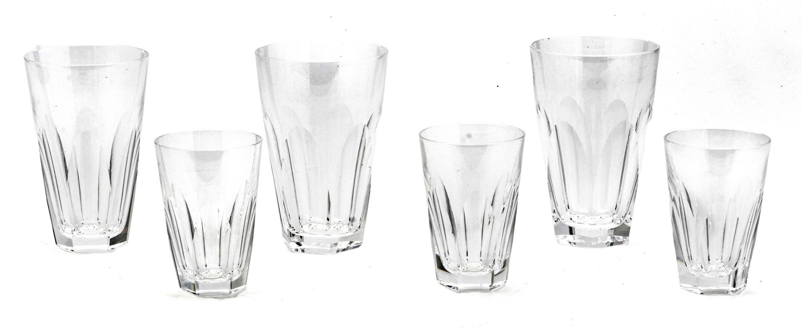 Waterford 'Sheila' Cut Crystal Tumbers, 15 Pcs, H 3.75"-5" (1 of 4)