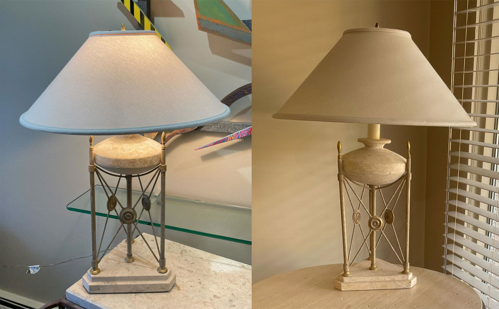 Contemporary Metal Table Lamps H 31'' 1 Pair (1 of 1)