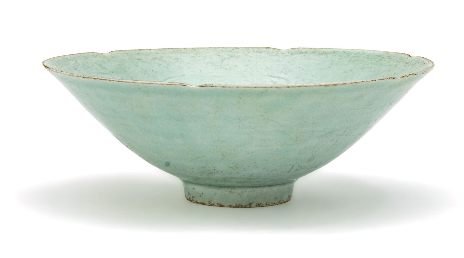 Chinese Celadon Bowl With Incise, H 3.5'' Dia. 8'': Chinese Celadon Bowl With Incise, H 3.5'' Dia. 8'' Having a green glaze with floral design inside bowl.