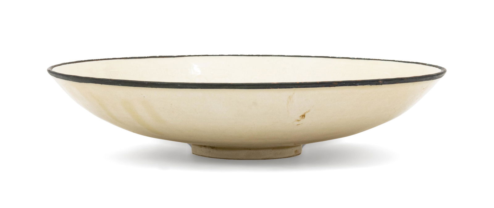Chinese Ding-ware Plate With Metal Rim, H 2'' Dia. 8.5'' (1 of 4)