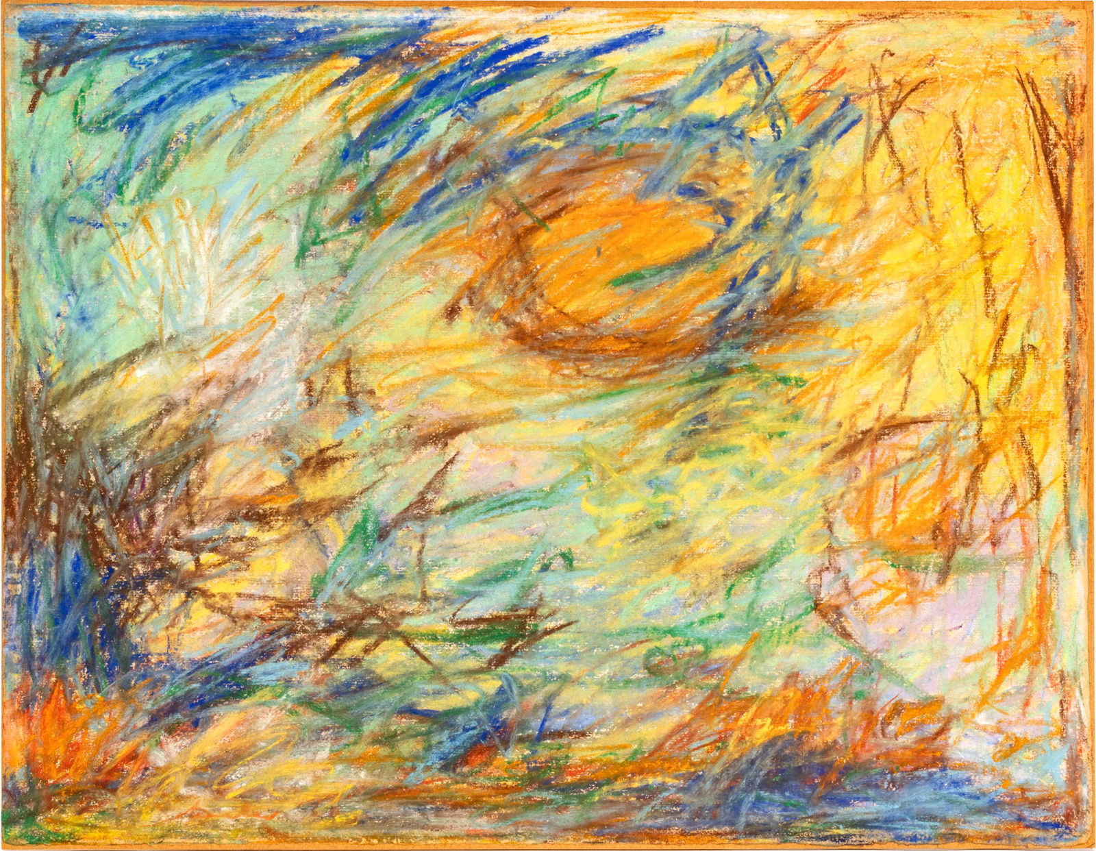 Jon Schueler (American, 1916-1992) Pastel On Paper, On Artist Board, 1960, Sun Garden, New York, H: Jon Schueler (American, 1916-1992) Pastel On Paper, On Artist Board, 1960, Sun Garden, New York, H 15.75'' W 20.5'' Signed and dated lower left. Provenance: The artist; Greta Jean (aka Greta Rae) in N