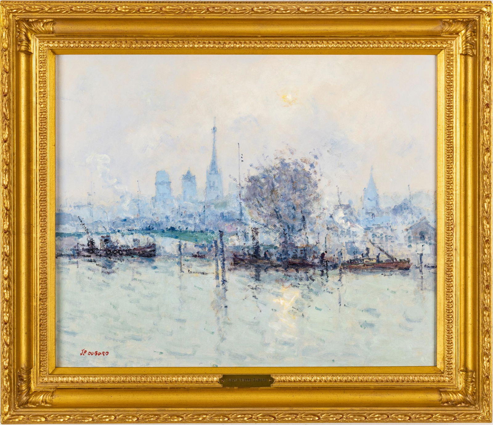 Jean Pierre Dubord (French, 1949) Acrylic On Canvas, Rouen, Travaux A L'ile Lacroix, H 15'' W 18'' (1 of 6)