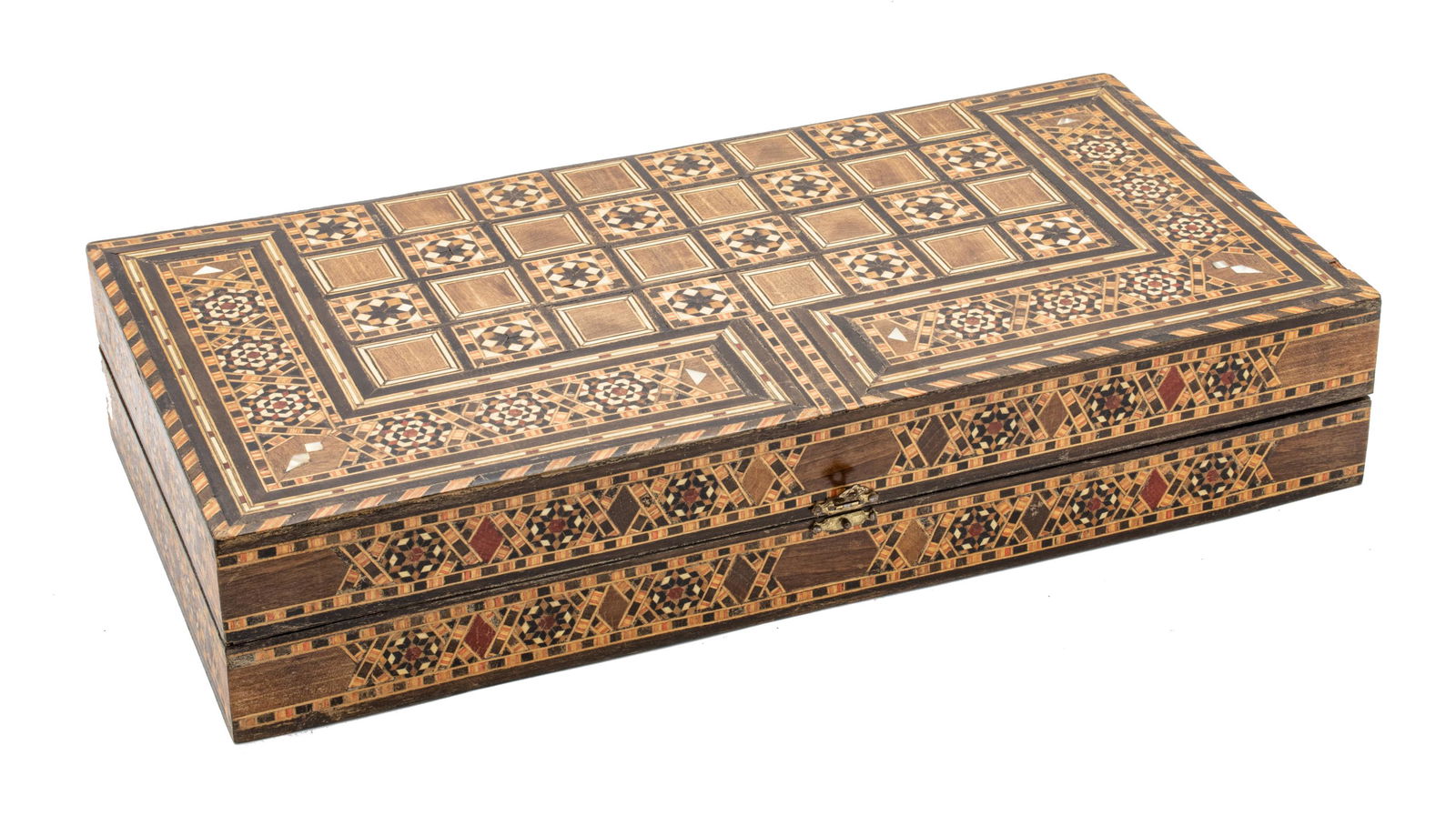 Damascus Wood Inlay Game Board H 3'' W 8'' L 16'' (1 of 6)