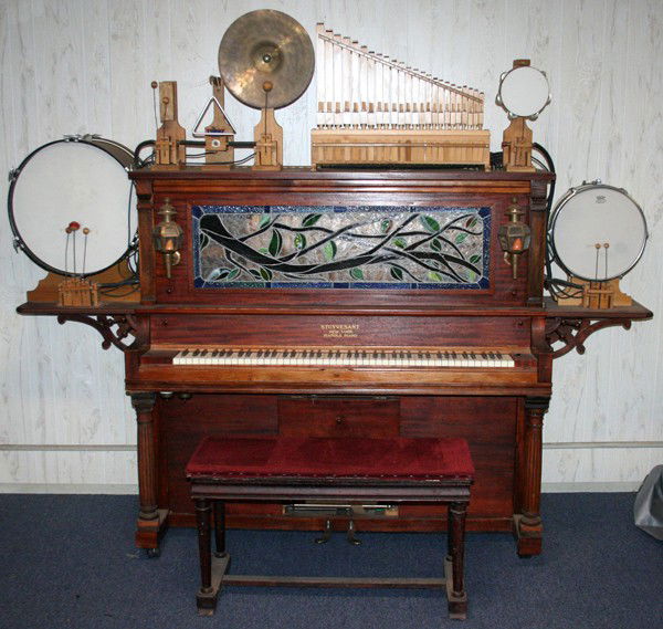 020053 STUYVESANT PIANOLAORCHESTRIAN UPRIGHT PIANO