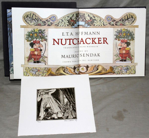 ILLUS. MAURICE SENDAK, 'NUTCRACKER', FIRST EDIT: ILLUS. MAURICE SENDAK, 'NUTCRACKER', FIRST EDITION, WITH LITHOGRAPH:E. T. A. Hoffmann, translated by Ralph Manheim, with pictures by Maurice Sendak, Crown Publishers, Inc., New York, 1984, with slip c
