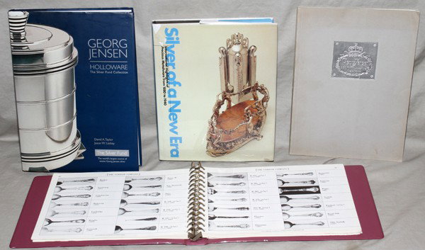 BOOKS ON SILVER & COLLECTING, ELEVEN: BOOKS ON SILVER & COLLECTING, ELEVEN:Including by Charles H. Carpenter, Jr., TIFFANY SILVER, 1978; SILVER OF A NEW ERA: INTERNATIONAL HIGHLIGHTS OF PRECIOUS METALWARE FROM 1880-1940; GEORG JENSEN HOLL