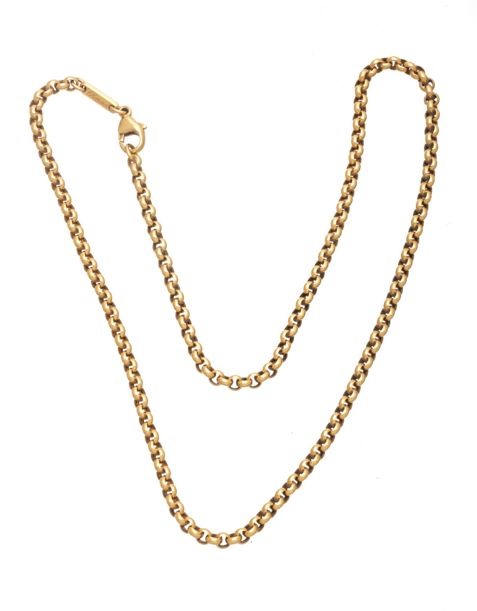 Chopard (Swiss, Est. 1860) 18kt Yellow Gold Rolo Chain Necklace, L 16.5'' 17g (1 of 4)