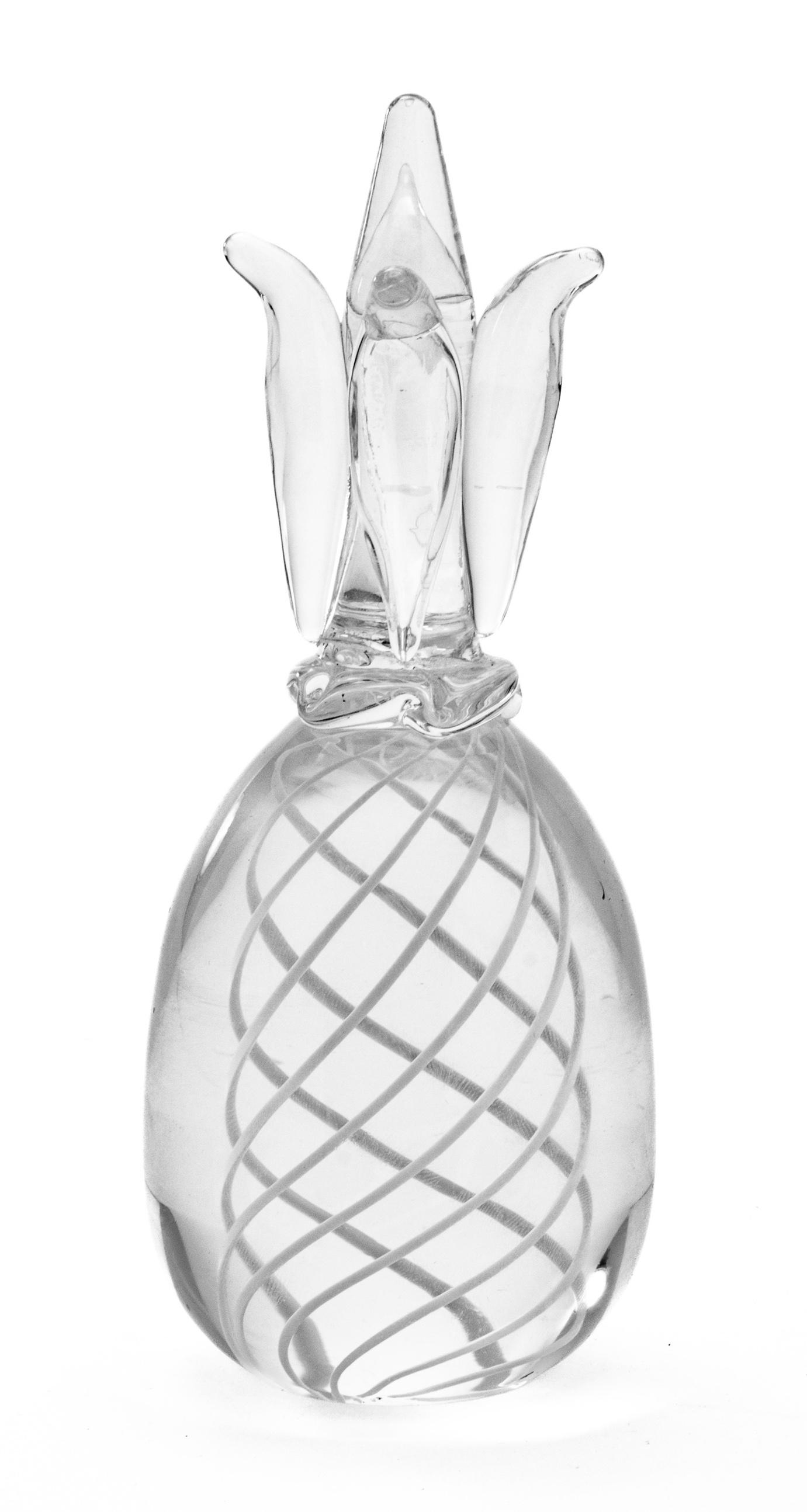 Steuben Glass Pineapple Paperweight, H 7'' Dia. 2.75'' (1 of 3)