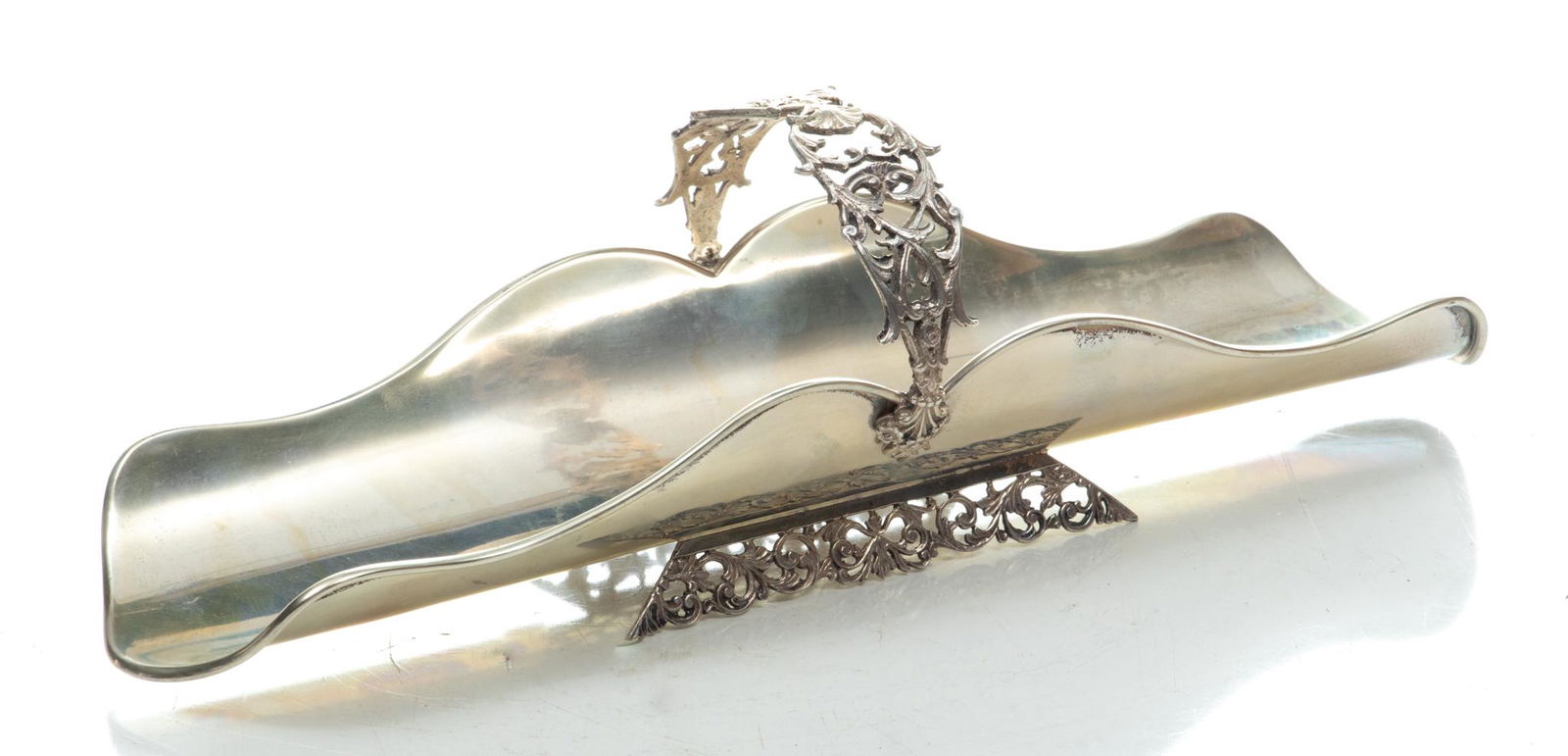 800 Silver Roll - Dessert Basket H 4'' L 12'' 9.8t oz (1 of 4)