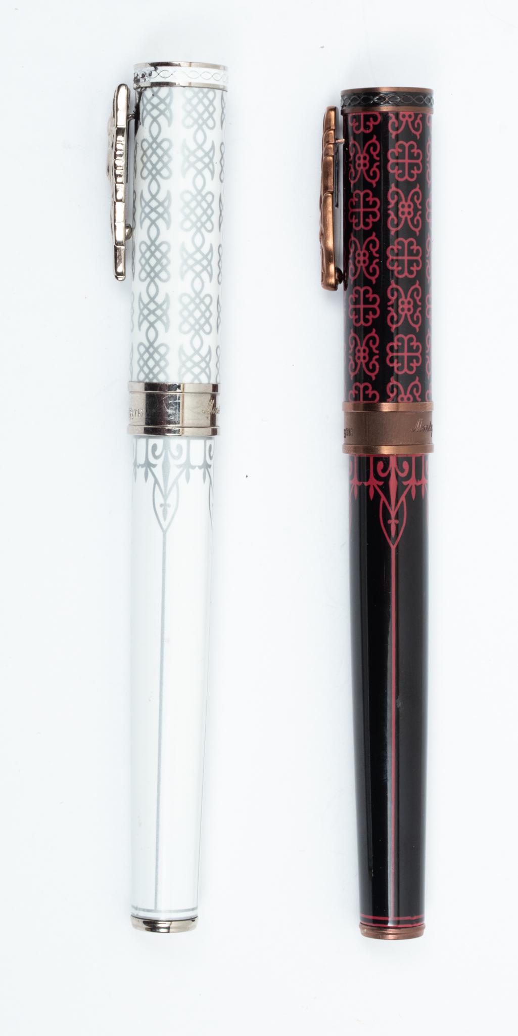 Pair of Montegrappa (Italian) Game Of Thrones Fountain Pens, Stark And Targaryen: Pair of Montegrappa (Italian) Game Of Thrones Fountain Pens, Stark And Targaryen | Both with fine nibs.