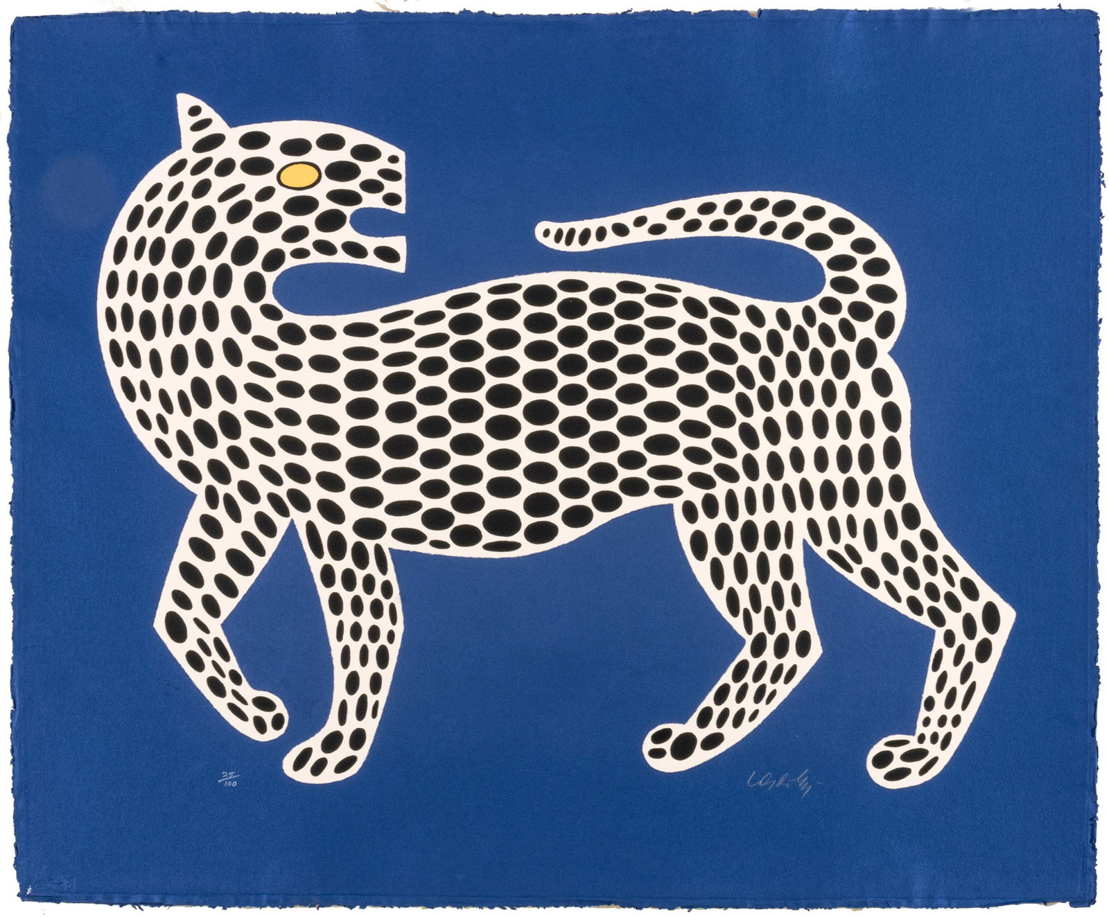 Victor Vasarely (French/Hungarian, 1906-1997) Serigraph In Colors On Gallo-Cast Paper, White Leopard (1 of 6)