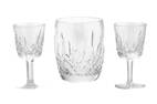 Waterford (Irish, 1783) 'Lismore' Port Glasses & Tumblers, H 4.5'' Dia. 3.25'' 11 pcs