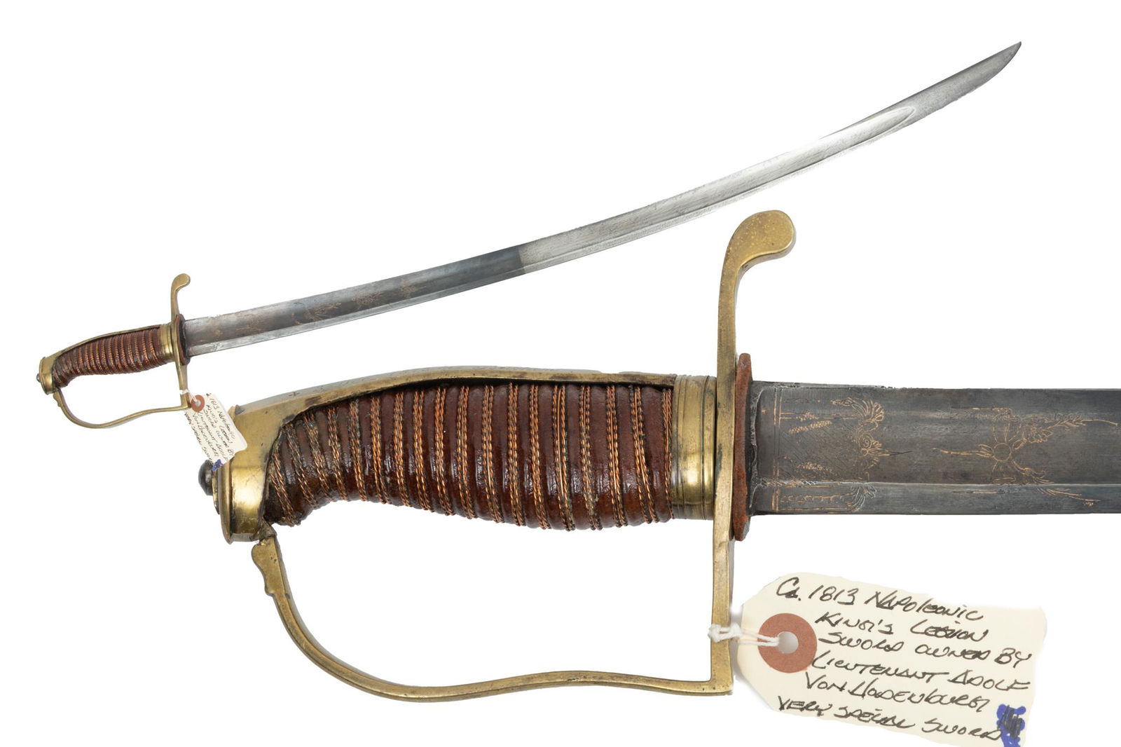 Napoleonic Wars Infantry Saber, Belonged To Ensign Adolf Von Hodenberg (1795-1813) L 36'' (1 of 6)