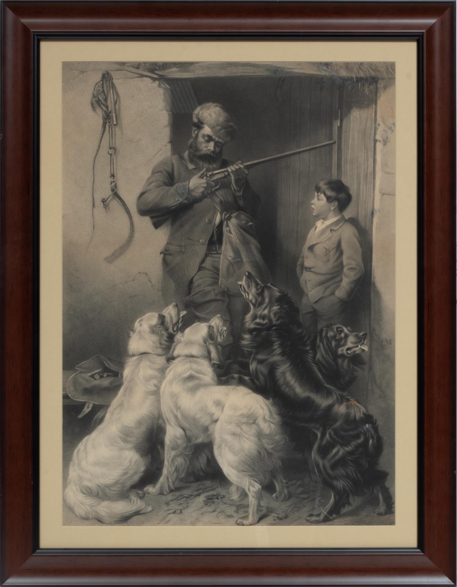 After Richard Ansdell (British, 1815-1885) Mezzotint On Paper, H 26'' W 18'' (1 of 3)