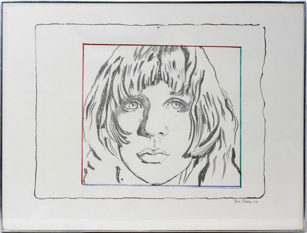 LARRY RIVERS (AMERICAN 1923-2002), LITHOGRAPH,: LARRY RIVERS (AMERICAN 1923-2002), LITHOGRAPH, #9/20, 1970, 22" X 30", "DIANE RAISED I":Pencil signed and dated '70; Gertrude Kasle Gallery, Detroit, MI label #3768; framed.