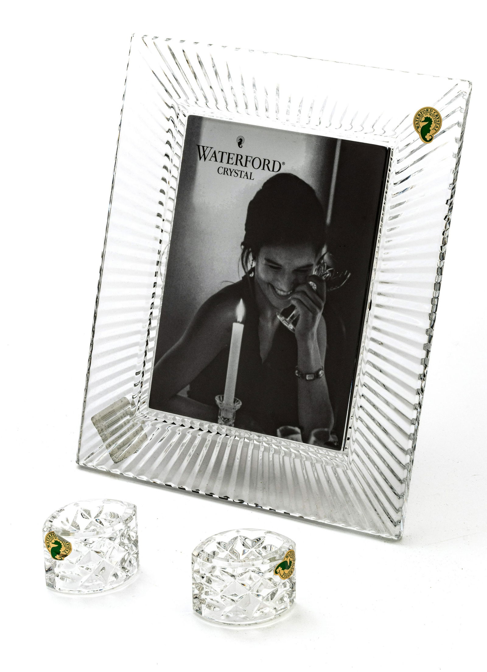 Waterford (Irish) Crystal 'Lismore' Napkin Rings & 'Somerset' Picture Frame, H 10.25'' W 8.25'' 11 (1 of 6)
