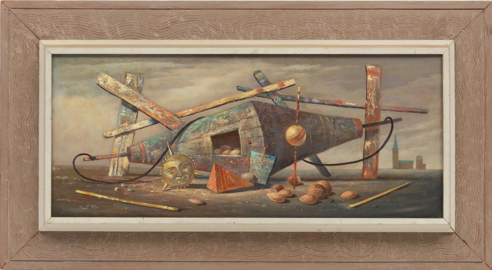 Paul Riba (American, 1912-1977) Oil On Masonite, H 11.75'' W 27.75'' (1 of 4)