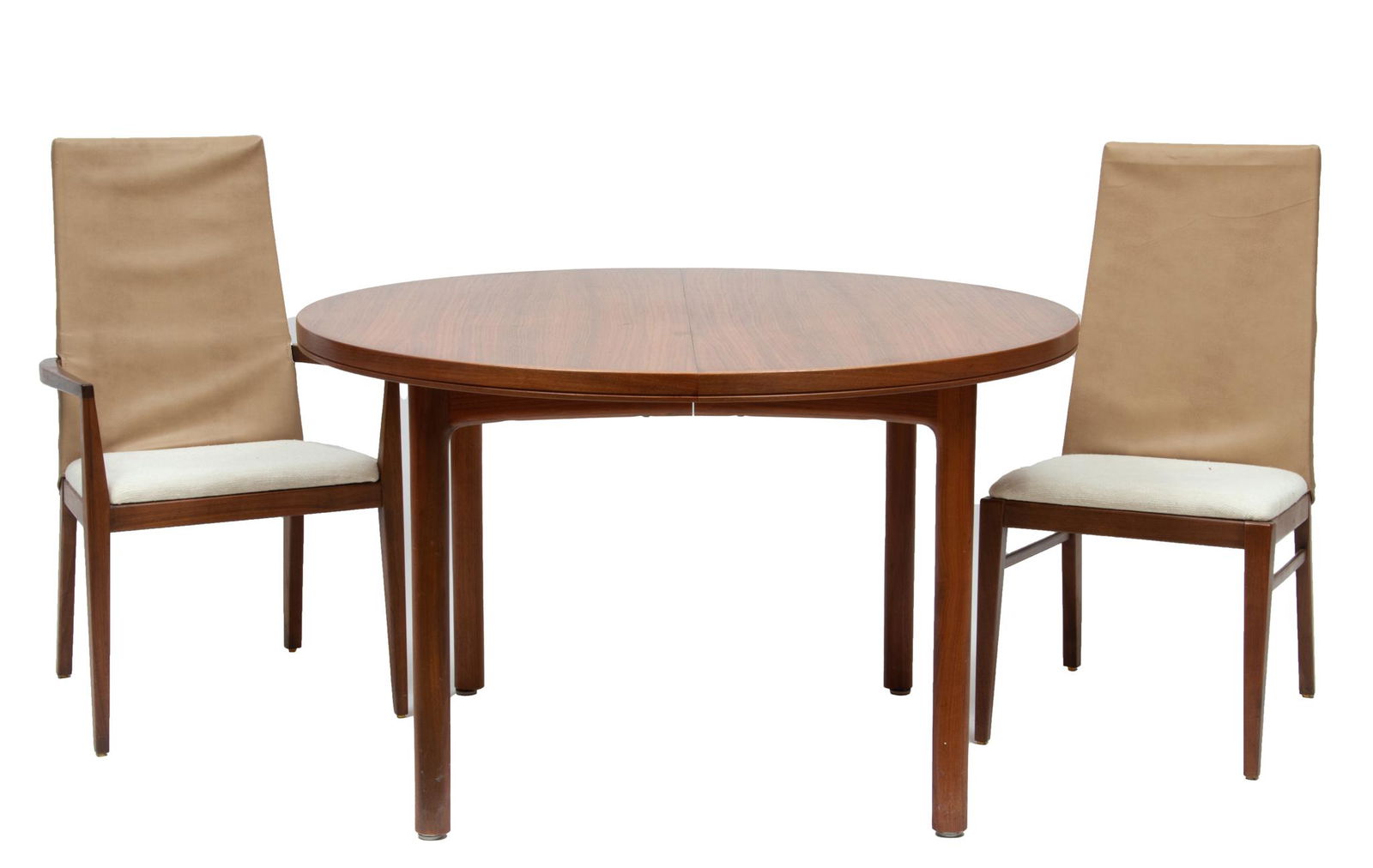 Danish Modern Dining Table And Six Chairs, H 29'' Dia. 48'' 7 pcs (1 of 8)