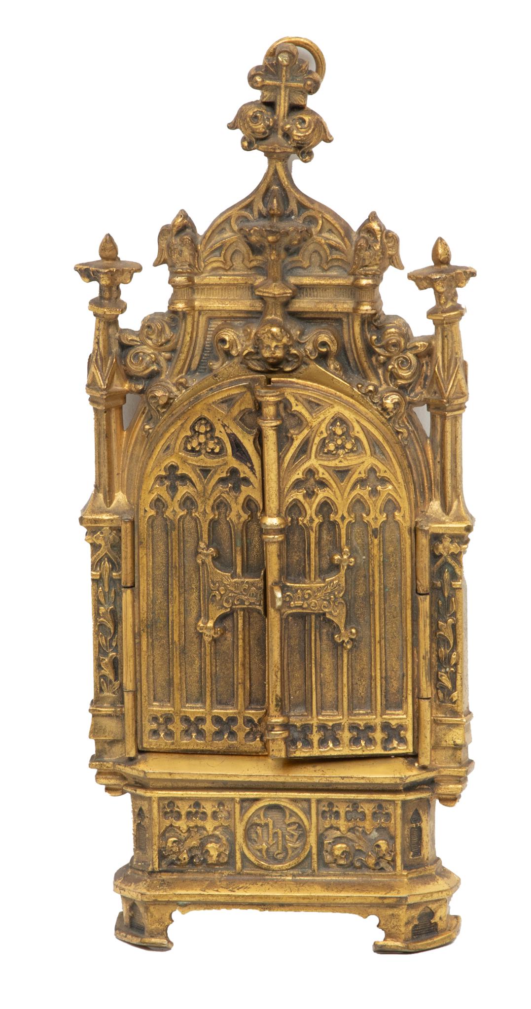 After Raphael Painting On Porcelain Triptych, "Madonna Of The Chair", H 3'' W 2'' (1 of 5)