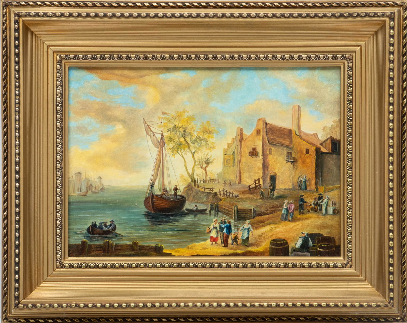 Vasilevich (Russian 20th C.) Oil On Canvas, 2000, "Old Netherlands", H 10'' W 14'' (1 of 4)