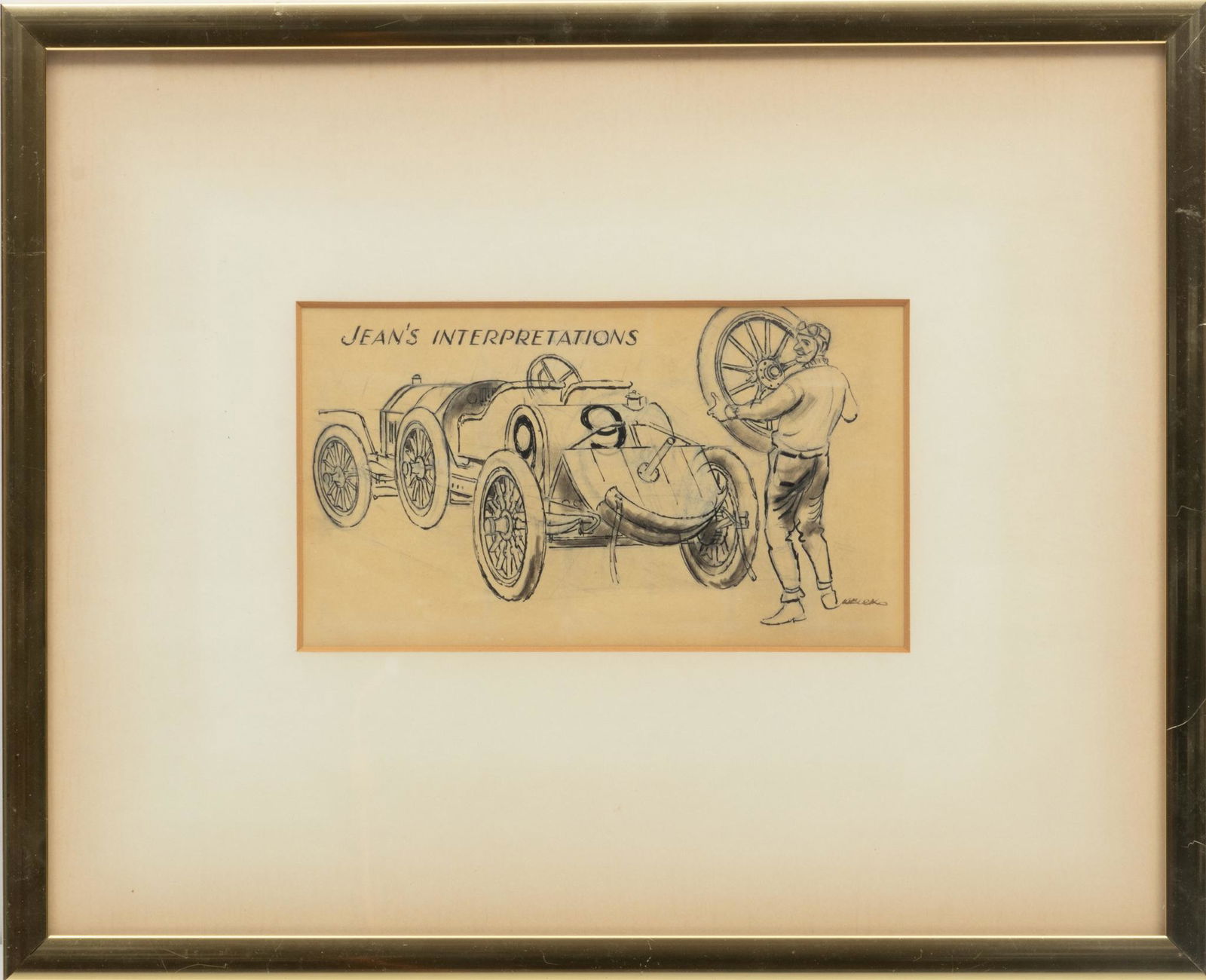 Peter Helck (American, 1893-1988) Pen, Ink, Watercolor Illustration "Jean's Interpretations", H 5.5' (1 of 5)