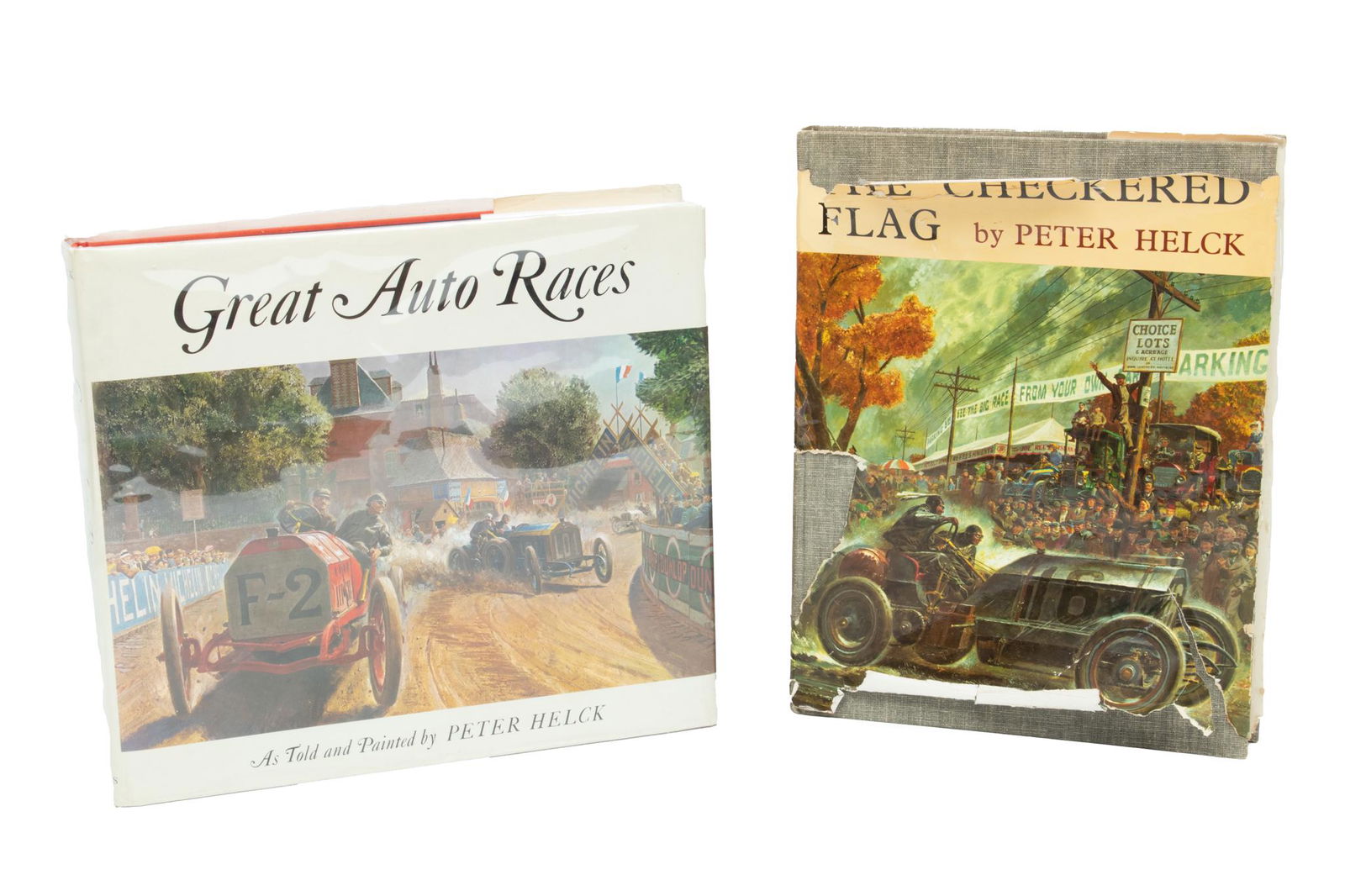 Peter Helck, Books On Auto Racing "Great Auto Races" And "The Checkered Flag" (1 of 6)