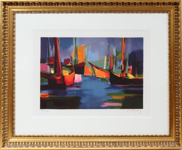 MOULY (FRENCH, 1918-2008), MARCEL LITHOGRAPH,: MARCEL MOULY (FRENCH, 1918-2008), LITHOGRAPH, 142/300, 11" X 16", 'MARINE LE SOIR':As taken from a Certificate of Authenticity from Park West Gallery, Southfield, MI: "...Registration no. 51389 Mouly,