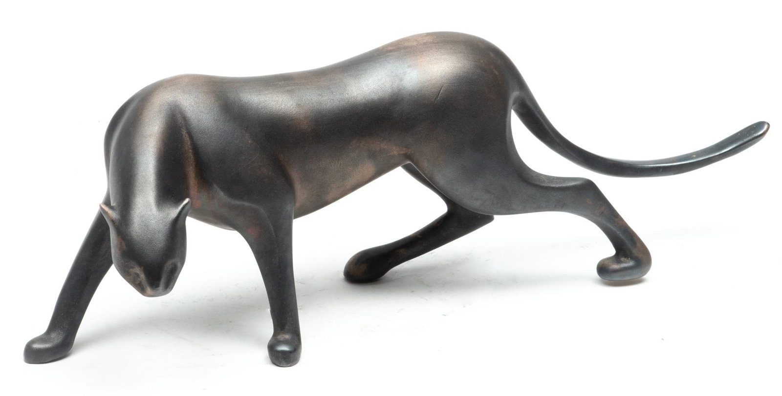 Loet Vanderveen (American/Dutch, 1921-2015) Pure Silver Sculpture, Jaguar, H 3.5'' L 11'' 52t oz (1 of 6)