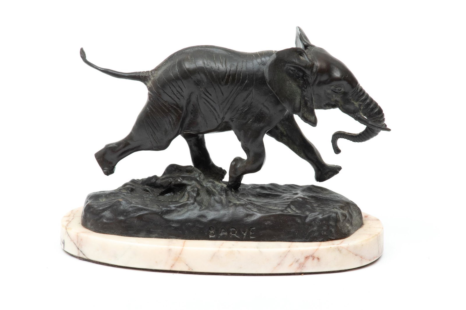 After Antoine Louis Barye, Bronze Elephant H 4.7'' W 7.7'' (1 of 5)