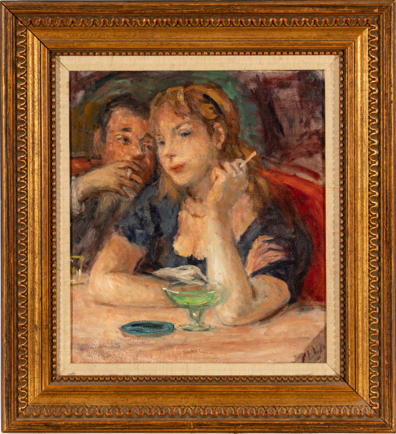 Robert Philipp (American, 1895-1981) Oil On Canvas, Paris Cafe, H 15.25'' W 13.5'' (1 of 4)