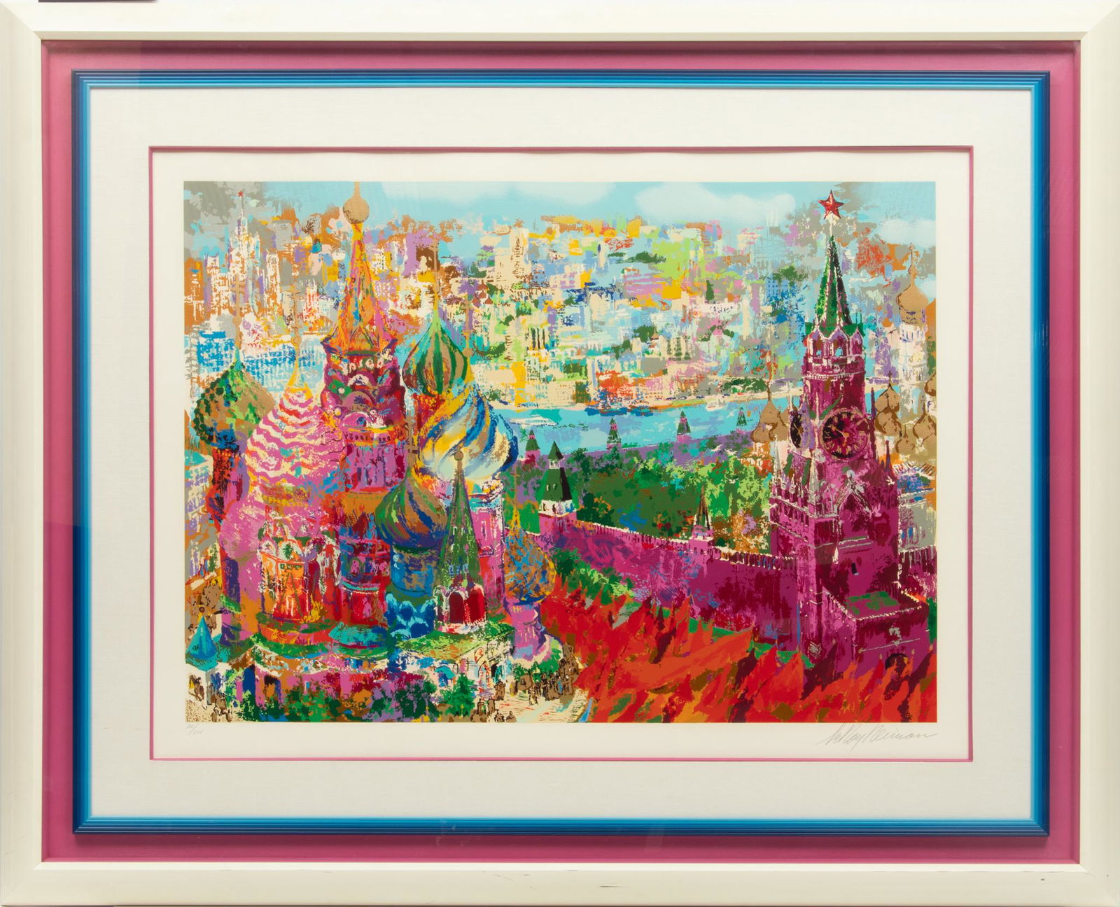 Leroy Neiman (American, 1921-2012) Serigraph In Color On Wove Paper, 1987, Red Square Panorama, H (1 of 5)