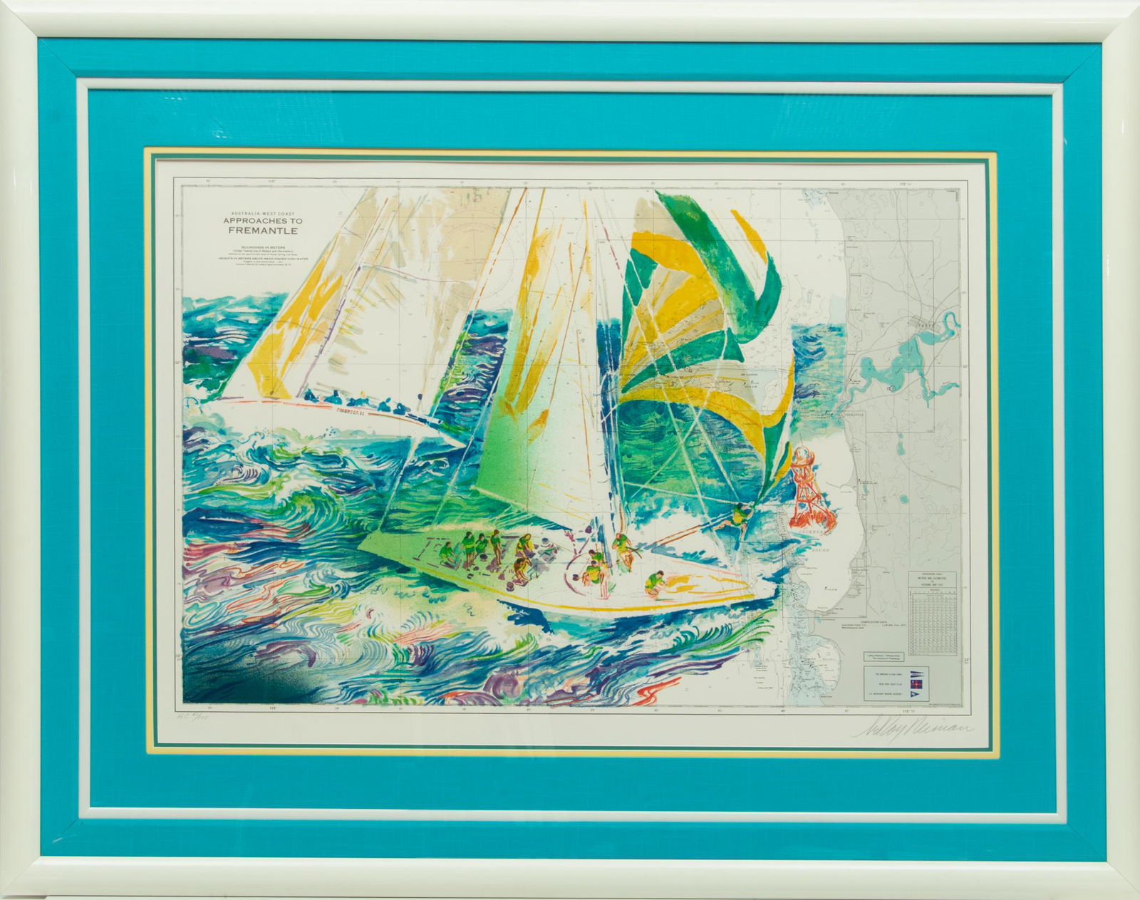 Leroy Neiman (American, 1921-2012) Serigraph In Colors On Wove Paper, 1986, America's Cup, H 26'' W (1 of 5)