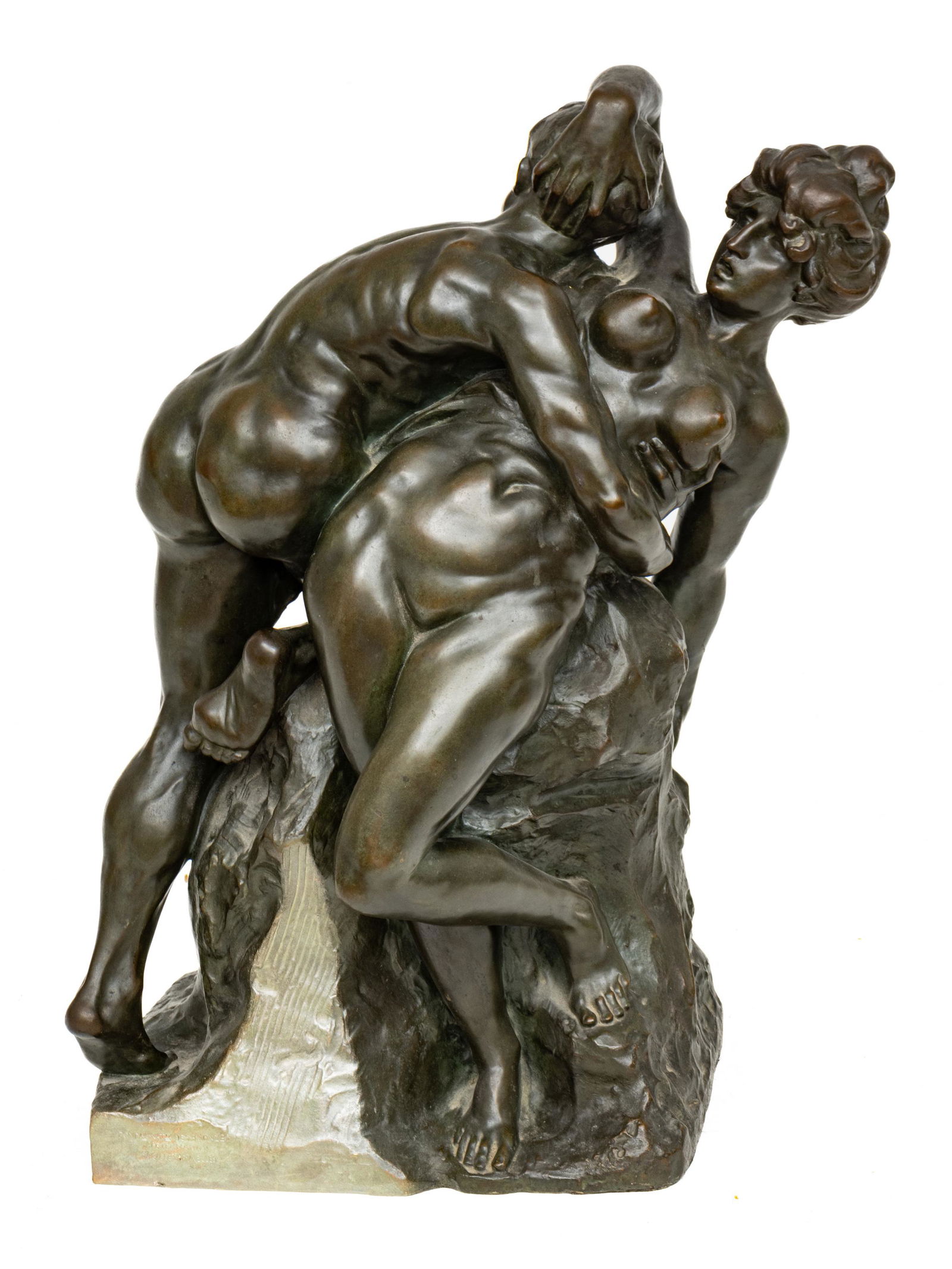 Jef Lambeaux (Belgian, 1852-1908) Original Bronze Sculpture "Le Triomphe De La Femme", H 28'' W 20'' (1 of 10)